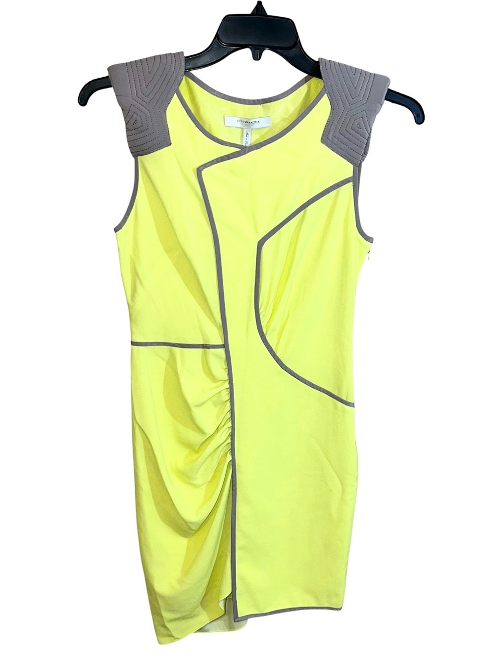 BCBG Maxazria Runway Sleeveless Dress Women’s 4 Yellow Tan